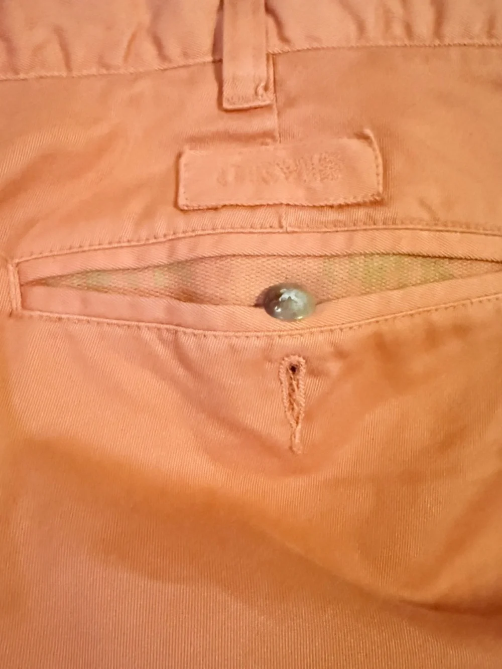 Orvis Men’s Orange Cotton Chino Pant Size 42/30 (40x26.5) Straight Leg Preppy